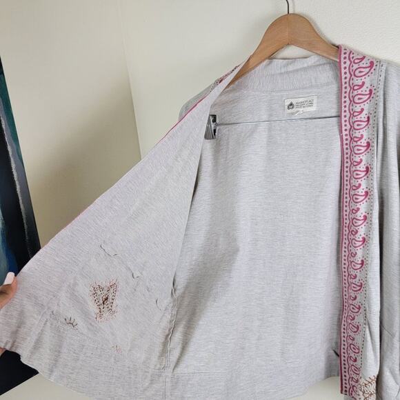 Marketplace Handwork of India Womens Embroidered Kimono Cardigan size 2X Cotton - Picture 3 of 11